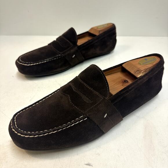Ralph Lauren Hayward Dark Brown Suede Men\'s 10.5 Made In Italy Ralph Lauren Hayward Dark Brown Suede NWT Size 10 Men | eBay main image 3